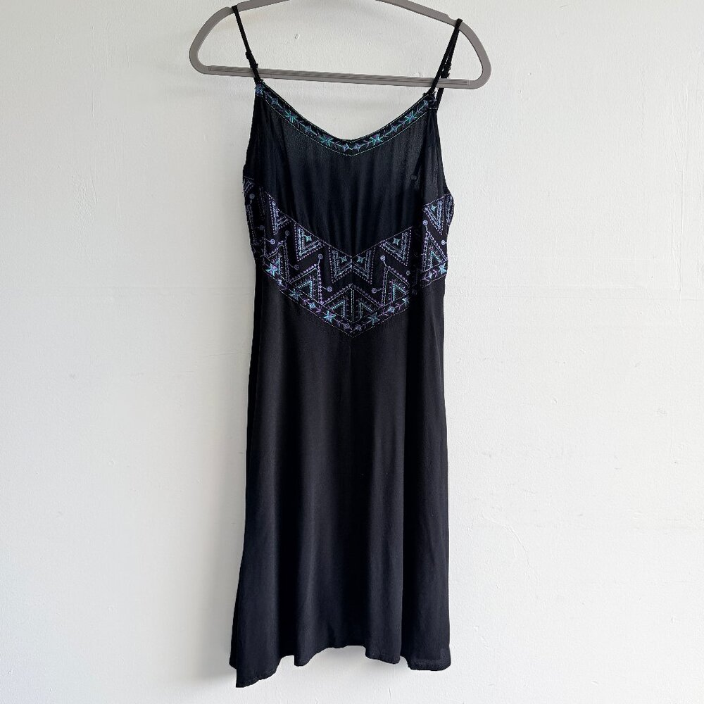 Forever 21 Black Embroidered Dress